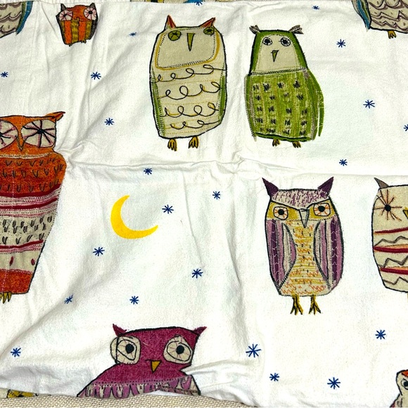 The Company Store Cotton Flannel Night Owl Twin Bedding - Picture 1 of 7